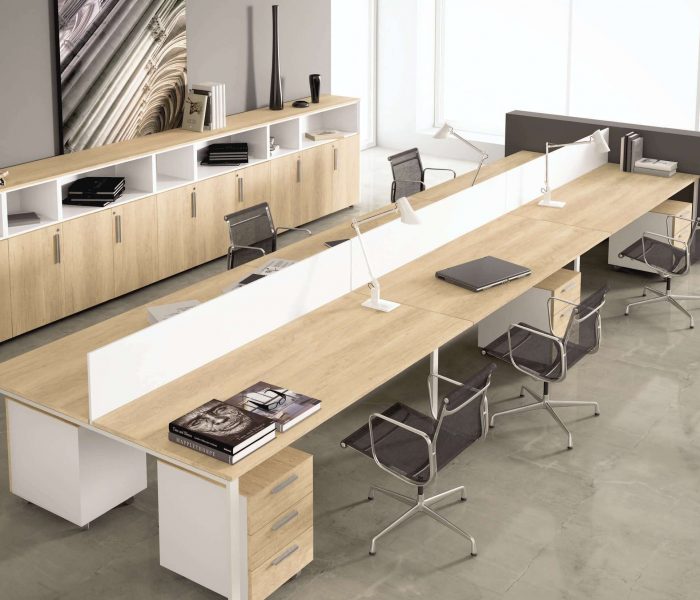mesas operativas oficina opop ofitres madera con separadores